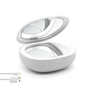 Espejo de Maquillaje LED Recargable 3 en 1 Portátil de 3000 mAh, Calentador de Manos Eléctrico, Mini Banco de Energía de Carga Rápida de Bolsillo para Invierno - Product Image 2