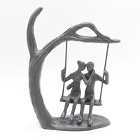 Modern soyut metal aşk heykeli masa süsü düğün çift heykel heykeli süsler el yapımı yıldönümü