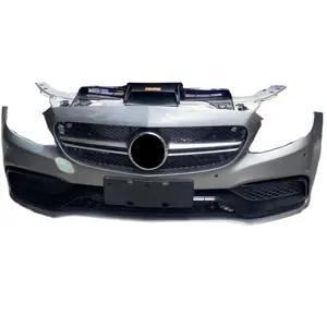 For Mercedes-Benz C-class 205 C63 front bumper safety kit AMG one set of body kit with bumper main grille side skirts