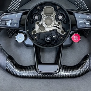 Volante de Fibra de Carbono Personalizado para <span class=keywords><strong>Audi</strong></span> B9 A3 A4 A5 <span class=keywords><strong>S4</strong></span> RS5 S3 <span class=keywords><strong>S4</strong></span> S5 A6 A7 A8 Q5 Q7 TT R8 RS6 RS7, Accesorios Automotrices - Product Image 4