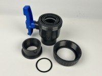 Válvula de bola SWD White UPVC SCH80 ASTM Estándar 2 pulgadas 1 ''NPT PVC Válvula de bola de doble unión Valvula De Bola PVC Blanco Union Doble.
