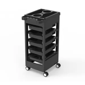 Beauty Pedicure Nail Manicure Cart Trolley Salon Trolley Salon Furniture Barber Salon Plastic for Beauty Carts with Shelves