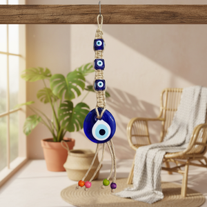 Evil Eye Macramé Ornement Roman & Creative 28x5cm Décoration de la maison - Product Image 3