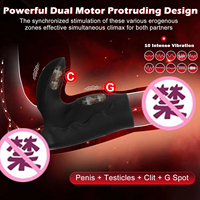 Silikon-Vibrations ring Single Complex Lock Ring Vibrator Weicher Doppels chock für Sexspielzeug für verzögerte Ejakulation paare