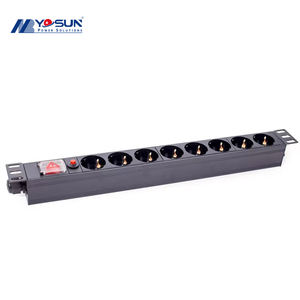 Guscio in lega di alluminio 19 "1U unità di distribuzione di potenza 8 modi Germany Schuko Server PDU Socket - Product Image 1
