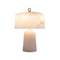 Lampe de table en marbre de luxe, lampe de table en albâtre espagnol, lampe de table moderne pour chambre à coucher, salle à manger