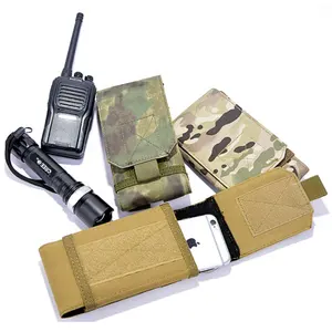 Outdoor Tactical 6 Inch Molle Phone Pouch Magazine Holster Running Hunting EDC Tool Waist Pack Radio Walkie Talkie Holder Bag