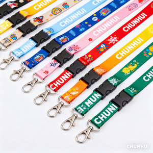Tùy chỉnh thân thiện với môi thăng hoa Polyester/Nylon dây buộc với logo <span class=keywords><strong>ID</strong></span> phù hiệu Keychain Vòng cổ - Product Image 1