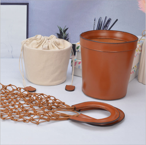 2019 bolsos de cuero de verano Ins bolsa de red de pesca bolsa de red bolsa tejida noche hermana escuela con cubo bolso de mujer - Product Image 6