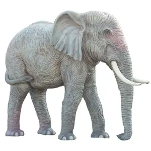 Garden Decorative Life Size Fiberglass Elephant Statue