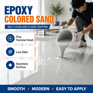 Peinture de sol époxy colorée auto-nivelante pour intérieur/extérieur, résistante à l'usure, revêtement liquide antidérapant avec propriétés antidérapantes - Product Image 2