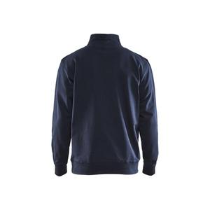 BLAKLADER - 335311588699XS Sweat 2 tons demi-zip Marine foncé/Noir-EAN 7330509656655 WORK HOODIES - Product Image 2