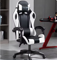 Chaise de jeu de course de joueur de bureau, chaises de jeu ergonomiques en cuir avec réglable et massage, les couleurs de chaise peuvent être personnalisées