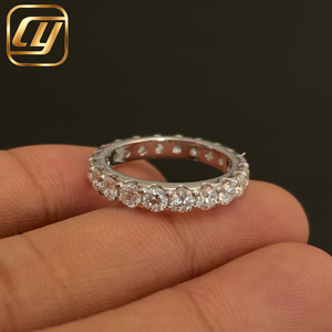 Bague de mariage en argent sterling 925 massif de luxe, diamant de laboratoire D VS de 3 mm, taille brillant rond, certifiée IGI - Product Image 5