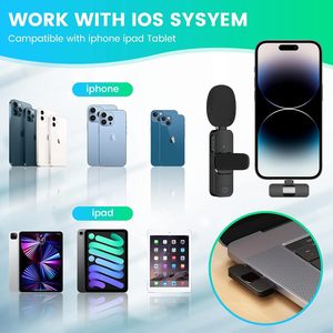 Meilleur microphone cravate sans fil pour iPhone, smartphone Android, mini microphone sans fil à clipser sur le revers, <span class=keywords><strong>Lightning</strong></span> USB Type C - Product Image 4