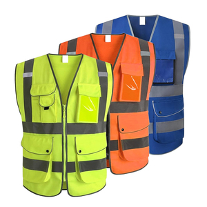 เสื้อกั๊กนิรภัยสีน้ำเงินกรมท่า โพลีเอสเตอร์ คลาส 2 ยี่ห้อ CITICITY สำหรับงานก่อสร้าง คลังสินค้า ชุดทำงานแบบมองเห็นได้ชัดเจน  รับสั่งทำพิเศษ  Chalecos Reflectivos - Product Image 1