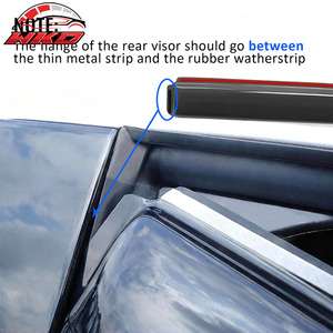 Pare-soleil en acrylique pour Toyota Highlander 01-07, déflecteur de pluie et de soleil intégré au canal - Product Image 2