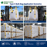 Sac vrac FIBC conducteur certifié UN, type C, sac de 1000 kg, 1500 kg, UN1309, en aluminium, pour poudre métallique, usage intensif