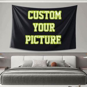 Custom Funny Upload Personalized Image Text Bedroom Tapestry Hanging <b>Poster</b> Signs for Decor Custom Size Polyester Material - Product Image 3