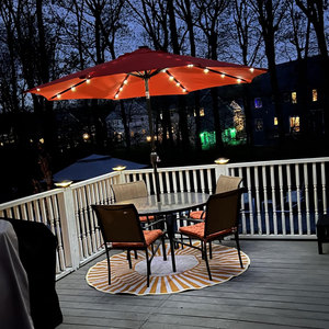 Venta caliente jardín al aire libre 9 pies mercado paraguas con luz LED Solar Powered Patio sombrilla Mesa sombrilla para <span class=keywords><strong>playa</strong></span> restaurante - Product Image 4