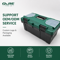 Boîte à outils de grande capacité de 19 pouces, boîte de rangement en plastique robuste et portable pour outils, organisateur de matériel
