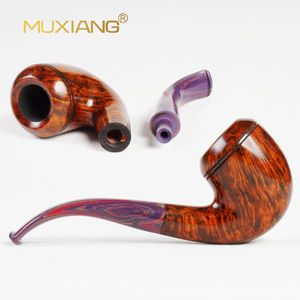 Muxiang Tobacco Pipe Bent Type Handmade Smoking Pipe For Personal Gift - Product Image 3