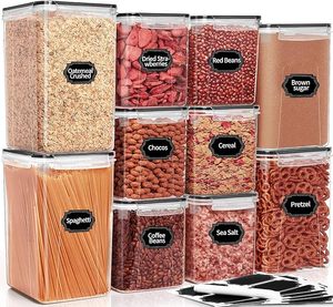 Contenedor Hermético para Almacenamiento de Alimentos, Organizador de Cereales de Plástico Libre de BPA con Tapas Fáciles de Cerrar para la Organización de la Despensa de la Cocina - Product Image 1
