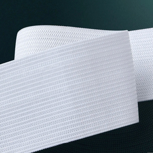 Bán buôn tùy chỉnh dệt kim ban nhạc đàn hồi 10mm-70mm trắng đen Polyester cho hàng may mặc giày cao su bọc 5cm chiều rộng 50 yards moq - Product Image 4
