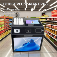 TX100T Plus 10.1 pouces Android 11 4G ordinateur de bureau POS tout-en-un Smart PDA Tablet avec Palm Vie Scanner Commercial POS Terminal