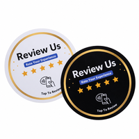 Plaque NFC de luxe personnalisée pour avis et réseaux sociaux avec affichage de code QR, en acrylique, Plaques/Étiquettes/Autocollants NFC