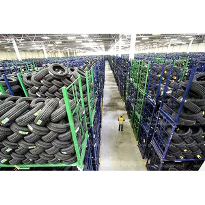 Stable steel powder coating welded detachable folding cheap warehouse stacking auto storage tire rack