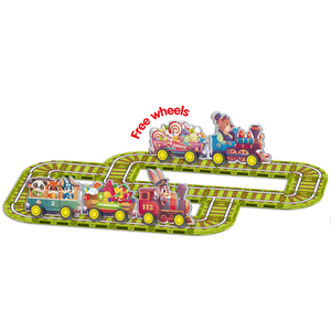 Joyeux parc d'attractions drôle coulissant voiture fente jouet carreaux magnétiques bloc de construction aimant tuile pour enfants de <span class=keywords><strong>3</strong></span> ans et plus - Product Image 1