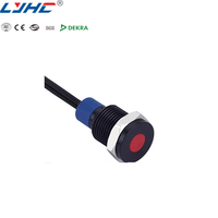 Mini 10mm LED-Anzeigelampe zur Schalttafeleinbaumontage für Auto, LKW, Boot, Armaturenbrett, kleine Signallampe Rot Grün Gelb