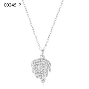 สร้อยคอแฟชั่นประดับเซอร์โคเนีย C0245 สำหรับผู้หญิง เครื่องประดับคุณภาพสูง - Product Image 1