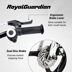 रॉयल बेबी गैलेक्सी बेड़े 14-18 इंच बच्चों की साइकिल उम्र 3-9 साल का प्रशिक्षण व्हील सिंगल स्पीड स्टील फोर्क ब्रेक लाइन - Product Image 5