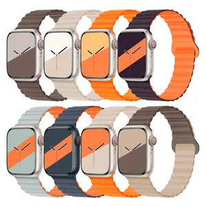 Tschick cinturino in Silicone fibbia magnetica per Apple Watch Band 41 44 45 49mm bracciale in gomma per IWatch Ultra Series 8 7 6 SE 5 4 3