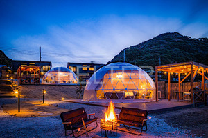 Carpetas de Pvc Para exteriores Para acampar Casa de <span class=keywords><strong>campana</strong></span> Casa prefabricada de bolas de 7m Tiendas de campaña de lujo Hotel Resort Tienda Geodésica Glamping Dome House - Product Image 4
