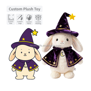 OEM Halloween huyền diệu Bunny đồ chơi sang trọng tùy chỉnh phù thủy thỏ với hat & CAPE dễ thương kỳ nghỉ thú nhồi bông nhà máy - Product Image 2