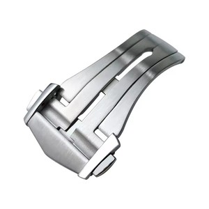 18mm 316L đen bạc thép không gỉ khóa triển khai đồng hồ Gấp Clasp cho phụ kiện ban nhạc cao su Omega - Product Image 2