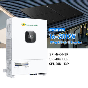 อินเวอร์เตอร์พลังงานแสงอาทิตย์แบบไฮบริด 3 เฟส 20000W 18KW 16KW ผลิตในจีน สำหรับระบบออฟกริด คลื่นไซน์บริสุทธิ์ ติดตั้งบนผนัง - Product Image 2
