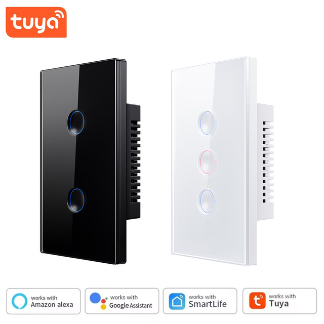 Zigbee Wifi Matter Smart Light Switch for Apple HomeKit Google Alexa 2.5D Glass Touch Panel 1 2 3 4 Gang WiFi Wall Controller