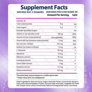 <span class=keywords><strong>Good</strong></span> Dream Gummies de etiqueta privada, soporte vitamínico, dulces gomosos para dormir, soporte <span class=keywords><strong>natural</strong></span> para el sueño y la salud ocular - Product Image 3