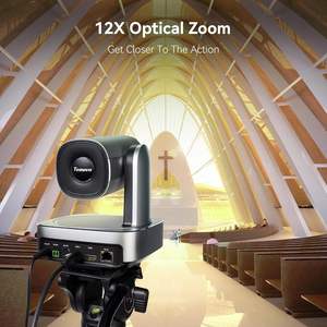 PTZ kamera dan pengontrol 2 buah VL12U 12X Zoom AI pelacakan otomatis 4K PTZ Confernece kamera dengan pengontrol Joystick PTZ - Product Image 2