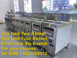 Restaurante cocina resistente más nuevo doble cilindro y 3 tanques freidora abierta freidora <span class=keywords><strong>de</strong></span> gas - Product Image 2