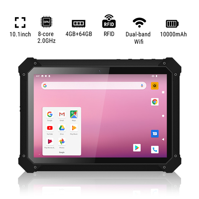 QS-1002 10 Inch Industrial Tablet Pc Ip68 Grade Waterproof 4g Lte Capacitive Touch Screen Android 13.0 Rugged Android Tablet