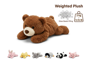 Peluche paresseuse lestée écologique de 2,2 kg avec enveloppe en coton biologique et billes de verre, lavable, pour soulager l'anxiété et le stress - Product Image 3