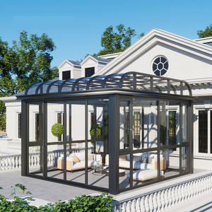 Top Open Aluminium Skylight Double Glazed Modular Sunroom <b>Glass</b> House Metal - Product Image 2