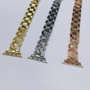 Bracelet de montre en diamant à une rangée de strass en denim pour Apple Watch 38mm 42mm pour <span class=keywords><strong>Iwacth</strong></span> 6 7 8Series - Product Image 6