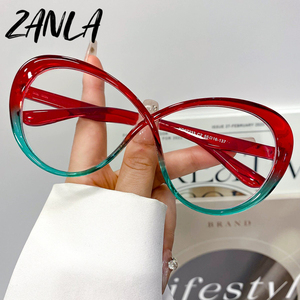 2025 <span class=keywords><strong>Vogue</strong></span> multicolore oeil <span class=keywords><strong>de</strong></span> chat <span class=keywords><strong>lunettes</strong></span> femmes Chic couleur bonbon décor <span class=keywords><strong>lunettes</strong></span> tendance bleu lumière bloquant ordinateur optique cadres - Product Image 2