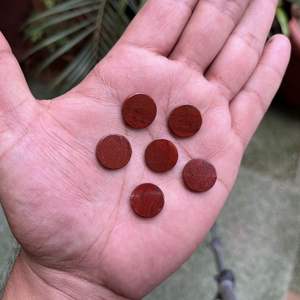 แจสเปอร์สีแดงธรรมชาติ 12 มม. ทรงกลมแบน คาโบชอง พลอย 2 กะรัต สำหรับทำเครื่องประดับ จี้ แหวน สำหรับผู้ชาย ผู้หญิง - Product Image 1